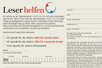 Der Coupon für Ihre Hilfe - 