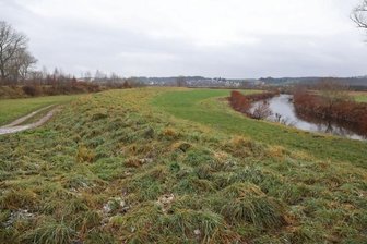 Der Deich soll weichen, doch der Start misslingt - Der Muldendamm bei Reinholdshain wird abgetragen.