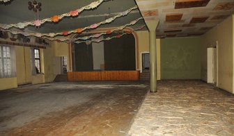 Der Engel: Einst bekannteste Oelsnitzer Gaststätte verschwindet aus dem Stadtbild - 
              <p class="artikelinhalt">Eine Legende fällt: Ein letzter Blick in den Saal des Goldenen Engel am Oelsnitzer Markt. Am Dienstag wurde mit dem Abriss begonnen. </p>
            