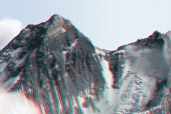 Der Gigant hat einen Riss bekommen - Alixvon Melle - Die Südseite mit dem 8516 Meter hohen Lhotse (rechts), dem Südsattel (Mitte) und dem Everest-Gipfel als 3D-Motiv.