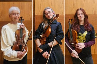 Der große Tag: Wie ein Konzert zur Kulturhauptstadt Maßstäbe setzt und warum Musikmachen fetzt - fünf Musiker erzählen - Warum sie Musik machen und warum sich andere davon anstecken lassen könnten, erzählen vor dem großen Festkonzert des Sächsischen Sinfonieorchesters Chemnitz unter anderen Gisela Wolf, Antonias Anakin Maryska und Lena Marie Schumann (von links) der „Freien Presse“.