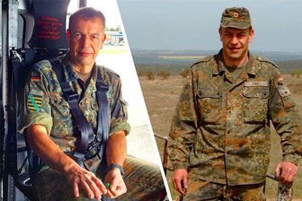Der Hauptmann vom Erzgebirgsdorf: Wie tickt der neue Bürgermeister? - Michael Tägl ist mittlerweile Hauptmann bei der Bundeswehr (links), rechts bei der einer Übung in Thüringen im Jahr 2007. Damals hatte er noch den Dienstgrad eines Oberleutnants.