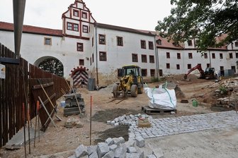 Der Schlossparkweg in Glauchau wird noch teurer - Im zweiten Bauabschnitt wird derzeit zwischen Hirschgrundbrücke und Schloss gebaut. 
