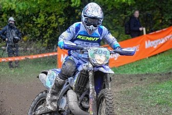 Der Titel war zum Greifen nah - Jeremy Sydow bei "Rund um Zschopau" in diesem Jahr. Nach seinem Wechsel vom Motocross zu Enduro war der 22-Jährige stark gefahren und hätte sich fast noch den Deutschen Meistertitel geholt. 