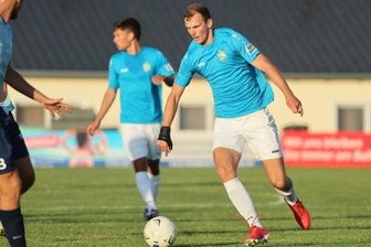 Der Torjäger mit dem grünen Daumen - Lukas Stagge in Aktion. Als angehender Landschaftsgärtner braucht der Neue beim CFC auch einen grünen Daumen- der ist nach einer Handverletzung derzeit aber noch verbunden.