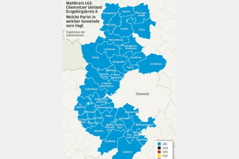 Der Wahlkreis ist komplett hellblau - 
