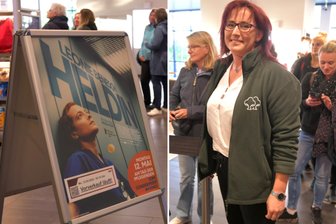 „Der Zeitdruck hat sich schon echt angefühlt“: Der Film „Heldin“ im Realitätscheck mit echten Pflegekräften in Freiberg - Pflegedienstleiterin Katja Glöß hat sich am Montag den Film „Heldin" im Kinopolis Freiberg angeschaut.