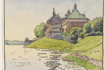 Der Zwickauer Fritz Bleyl und seine kurze Zeit bei der "Brücke" - Stimmige Komposition: "Schloss Pillnitz" von Fritz Bleyl etwa aus dem Jahr 1905.