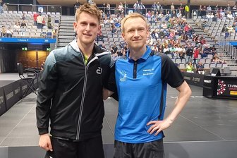 Deutsche Meisterschaft im Tischtennis: Hohensteiner erfüllt sich mit Bronze einen Kindheitstraum - Johann Koschmieder vom TTC Sachsenring (links) und Alexander Flemming haben in Erfurt Bronze gewonnen.