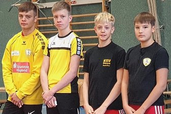 Deutscher Meister holt ersten Titel - Die Pausaer Vertretung bei den Bezirksmeisterschaften: (von links) Sid Wetzel, Carl Hocke, Sepp Morgner und Georg Gomer.