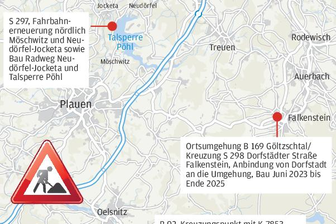 Die drei größten Baustellen 2023 auf Straßen im Vogtland -