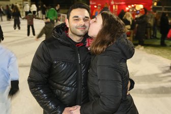 Die herzerwärmendsten Bilder der Zwickauer Eisparty: So lief „Dating on Ice“ am Samstagabend - Sarah Böhme und Michel Pellehn.