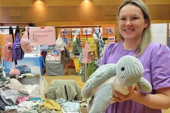 Die in diesem Jahr erstmals organisierte Werdauer Gewerbeschau soll 2024 eine Neuauflage bekommen - Kinderladen-Betreiberin Elise Zahn bei der Erstauflage der Werdauer Gewerbeschau in diesem Jahr.