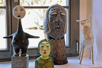 Die Schimären und Fabelwesen der Jusche Fret - Arbeiten von Jusche Fret in der Kleinen Galerie. Foto: Andreas Kretschel