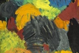 Die Wunden der Welt - Ernst Wilhelm Nay: Gelbvariation, 1961; Öl auf Leinwand. . 