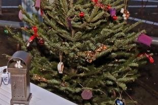 Diebe stehlen Schmuck und Lichterkette von Weihnachtsbaum -