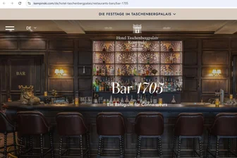 Diese Bar in Sachsen ist die beste Deutschlands - So wirbt die Bar 1705 im Hotel Kempinski in Dresden im Internet für sich.
