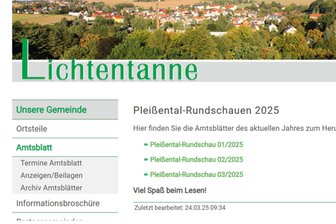 Digitale Offensive in Lichtentanne: Amtsblatt kann per Mausklick gelesen werden - Das Lichtentanner Amtsblatt ist soll künftig vorwiegend elektronisch erscheinen.