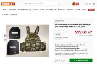 Discounter Norma verkauft jetzt auch Bunker und Kampfwesten - Schusssichere Westen gibt es jetzt online beim Discounter Norma24.
