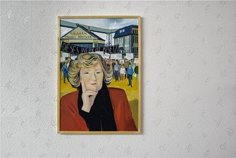 Doppelter Ausschluss - "Dieses Werk ist besetzt" heißt dieses Bild von Henrike Naumann. Die Zwickauerin geht als eine von wenigen Künstlerinnen offensiv mit ihrer DDR-Herkunft um.