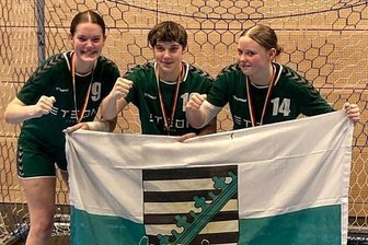 Drei BSV-Mädels im Gold-Team - Von links nach rechts: Sara Reuter, Alicia Günther, Mariella Knape.