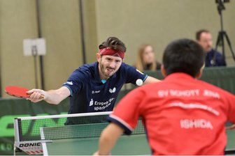 Dritter Sieg im dritten Spiel: Lugauer Tischtennisspieler marschieren weiter - Überzeugende Vorstellung: Deniz Aydin hatte großen Anteil am Sieg des TTC Lugau über Schott Jena.