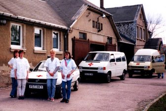 DRK in Flöha: Wie eine Erfolgsgeschichte begann - Wie 1999 alles begann beim DRK in Flöha: Beate Höntzsch, Daniela Mrosek, Anja Scharf und Silke Staisch (v. l.).