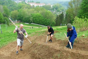 Dualslalom vor 2. Auflage: Mountainbiker jagen erneut den Zschopauer Skihang hinab - Unter anderem können sich die Starter auf diese Anliegerkurven freuen.