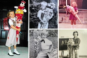 Duplo-Riegel, Matchbox-Auto und Micky Maus: Was in den Zuckertüten von Promis aus Waldenburg steckte - Waldenburger, die viele kennen, mit ihren Zuckertüten. Von links im Uhrzeigersinn: Kita-Chefin Denise Müller, Fußball-Trainer Jens Haprich, Schulleiterin Antje Schumann, Bürgermeister Jörg Götze und Spielcafé-Inhaberin Antje Trapp.