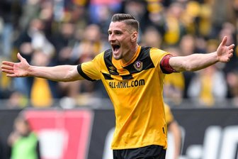 Dynamo-Kapitän Kutschke: Du darfst in Aue nicht deinen Kopf verlieren - Emotional immer voll dabei, Dynamo-Kapitän Stefan Kutschke.