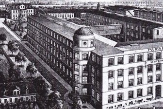 Ehemalige Lisema-Fabrik darf abgerissen werden - Eine historische Ansicht der Paradiesbettenfabrik M. Steiner & Sohn.