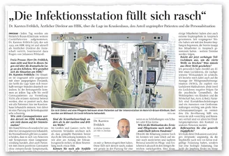 Ein Arzt-Interview und seine Folgen - Dieses am 27. November in der "Freien Presse" erschienene Interview mit Dr. Karsten Fröhlich, dem Ärztlichen Direktor des HBK, hat innerhalb und außerhalb des Krankenhauses hohe Wellen geschlagen.