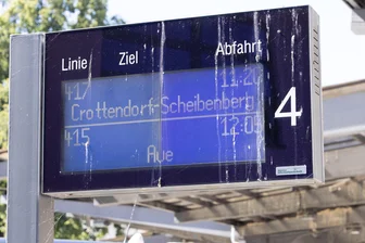 Ein beschissenes Problem: Ekelalarm an Busbahnhof im Erzgebirge - Auch die Anzeigetafeln am Annaberger Busbahnhof sind übersät mit Taubenkot.