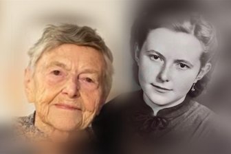 Ein Jahrhundert voller Leben: Lucie Geiler feiert im Erzgebirge ihren 100. Geburtstag - Lucie Geiler mit 100 Jahren (links) und als junges Mädchen, noch in der Ausbildung zur Bürokauffrau. Diesen Beruf übte sie bis zum Rentenalter aus.