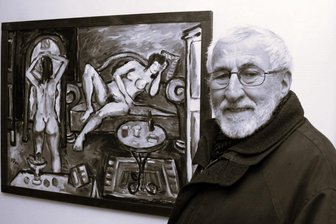 Ein Künstler aus Chemnitz in den Wendewirren: Zum Tode von Fritz Diedering - Fritz Diedering in seinem Atelier. Der Künstler hat bis ins hohe Alter gemalt.