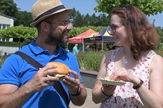 Ein Picknick der besonderen Art im Stollberger Stadtgarten auf dem Aldi-Dach -