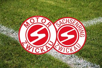 Ein Sieg für die Zwickauer Fußball-Tradition: Nach Sachsenring kehrt auch das Motor-Logo heim - Die beiden Vorgänger-Logos des FSV Zwickau sind nun wieder im Besitz des Vereins.