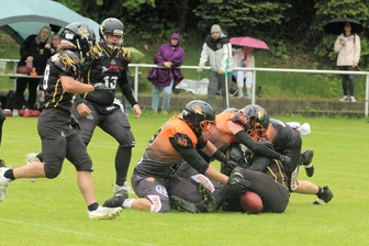 Ein Urgestein der Freiberger Footballer sagt Servus - Für die Freiberger Footballer, hier beim ersten Heimspiel im Mai, geht die Saison am Sonntag schon wieder zu Ende.