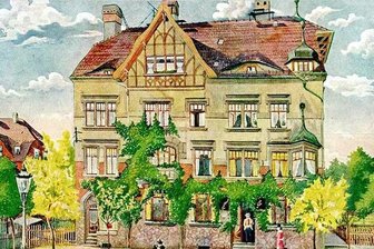 Eine einst besonders vornehme gastronomische Einrichtung - Ansichtskarte um 1919.