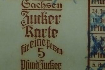 Eine Reise in die Zeit vor 100 Jahren - Eine Lebensmittelkarte für Zucker-Rationen.