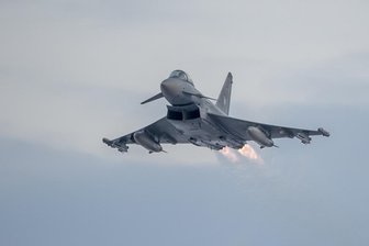 Symbolbild: Ein Eurofighter des Taktischen Luftwaffengeschwaders 74 der deutsche Luftwaffe.