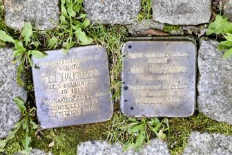 Einst Vorreiter, jetzt Nachzügler: Warum gibt es in Zwickau so wenige Stolpersteine? - Zwei Stolpersteine am Alten Steinweg in Zwickau erinnern an die jüdische Familie Hausmann.