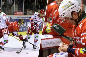 Eispiraten Crimmitschau: Wann Spielmacher Colin Smith wieder in das Mannschaftstraining einsteigt - Colin Smith laboriert an einer Daumenverletzung.