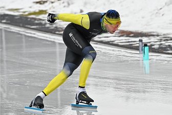 Eissprinter Nico Ihle peilt zum Karriereende WM-Start an - Nico Ihle beim Training auf der Bahn im Chemnitzer Küchwald. Trotz einer bisher suboptimalen Saisonvorbereitung will er es noch einmal wissen. 