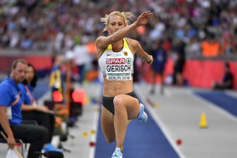 EM-Dreisprung-Silber für Chemnitzerin Kristin Gierisch - Kristin Gierisch ist bei der EM in Berlin ihre persönliche Bestweite gesprungen.