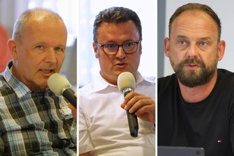 Empörung in Lichtenstein: „Entschuldigen uns nicht bei St. Egidien“ - Mario Müller (FDP), Alexander Illing (Werkstatt Z) und Eric Schöniger (CDU, v. l.) hatten die Sondersitzung in St. Egidien besucht und sprachen jetzt im Lichtensteiner Stadtrat über ihre Eindrücke.