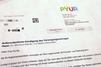 Empörung in Lichtenstein: Pÿur kündigt TV-Verträge – erst mal ohne Begründung - Solche Schreiben flattern in diesen Tagen in etliche Haushalte der Lichtensteiner Innenstadt. Begründet wird die außerordentliche Kündigung darin nicht. Dies soll jedoch noch geschehen.