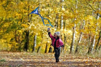 Endlich ausatmen: Elf gute Gründe, warum der Herbst die schönste Jahreszeit ist - Im Herbst gibt es wunderbare Beschäftigungen, die man in der Natur ausüben kann. Drachen steigen lassen zum Beispiel.