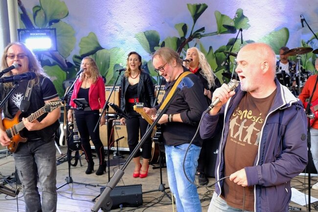 Endlich fängt der "Göltzschsommer" an - Hervorgegangen aus der Band Phon/Nova, stehen die Musiker der nach 35 Jahren neugegründeten Formation Supernova am Freitag zur Rocknacht auf der Bühne im Stadtpark Falkenstein. Hier bei ihrem ersten Auftritt Ende Mai in Reichenbach.