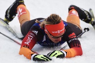 Endstation Viertelfinale - Denise Herrmann mobilisierte im Zielspurt alle Kräfte. Fürs Habfinale hat es aber nicht gereicht.